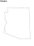 Arizona State Blank Outline Map