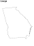 Georgia State Blank Outline Map