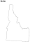 Idaho State Blank Outline Map