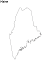 Maine State Blank Outline Map