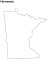 Minnesota State Blank Outline Map
