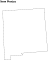 New Mexico State Blank Outline Map