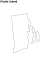 Rhode Island State Blank Outline Map