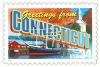 Image of the Connecticut state 34 cent postage stamp.