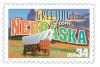 Image of the Nebraska state 34 cent postage stamp.