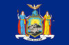 Official State Flag of New York.