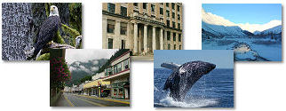 Alaska State collage of images.