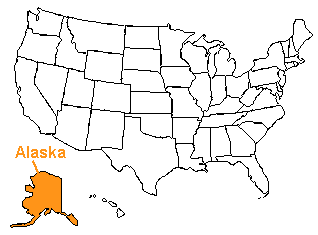 Location of Alaska in the United States