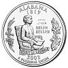 Commemorative state quarter of Alabama.