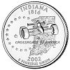 Commemorative state quarter of Indiana.