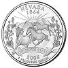 Commemorative state quarter of Nevada.