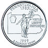 Commemorative state quarter of Pennsylvania.