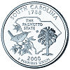 Commemorative state quarter of South Carolina.
