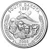 Commemorative state quarter of South Dakota.