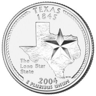 Reverse coin side (tails) of the Texas quarter.