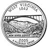 Commemorative state quarter of West Virginia.