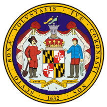 Official Maryland state seal.