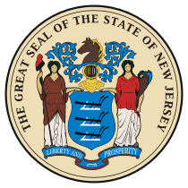Official New Jersey state seal.