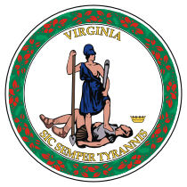 Official Virginia state seal.