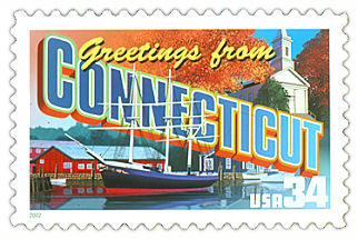 34 cent Connecticut state stamp.