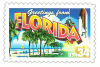 34 cent Greetings from America commemorative stamp of Florida state.