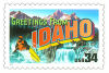 34 cent Greetings from America commemorative stamp of Idaho state.