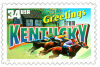 34 cent Greetings from America commemorative stamp of Kentucky state.