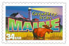 34 cent Greetings from America commemorative stamp of Maine state.