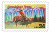 34 cent Greetings from America commemorative stamp of Montana state.