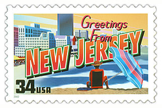 34 cent New Jersey state stamp.