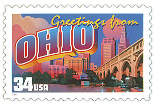 34 cent Ohio state stamp.