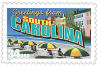 34 cent Greetings from America commemorative stamp of South Carolina state.