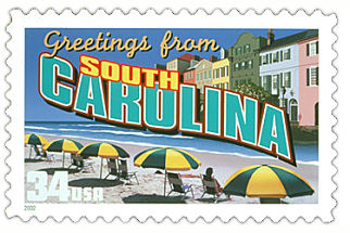 34 cent South Carolina state stamp.