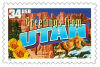 34 cent Greetings from America commemorative stamp of Utah state.