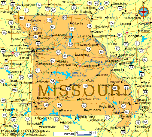 Map of Missouri