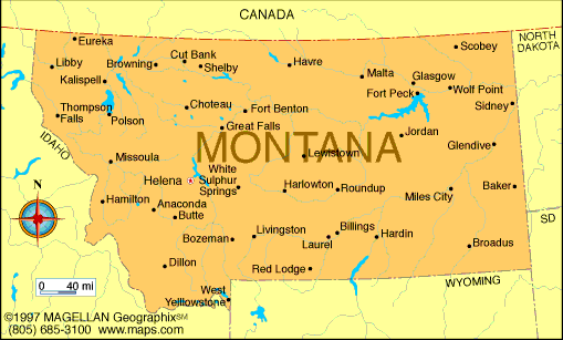 Map of Montana